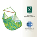 Helårs Hængekøjestol til 1-2 personer - Lime - Mellem - La Siesta - Billede 1