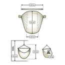 Økologisk Hængekøjestol til 2 personer - Onyx - Stor - La Siesta - Billede 1