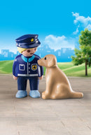 Playmobil 1.2.3 - Politimand & Hund - 70408 - Fra 18 mdr. - Billede 1