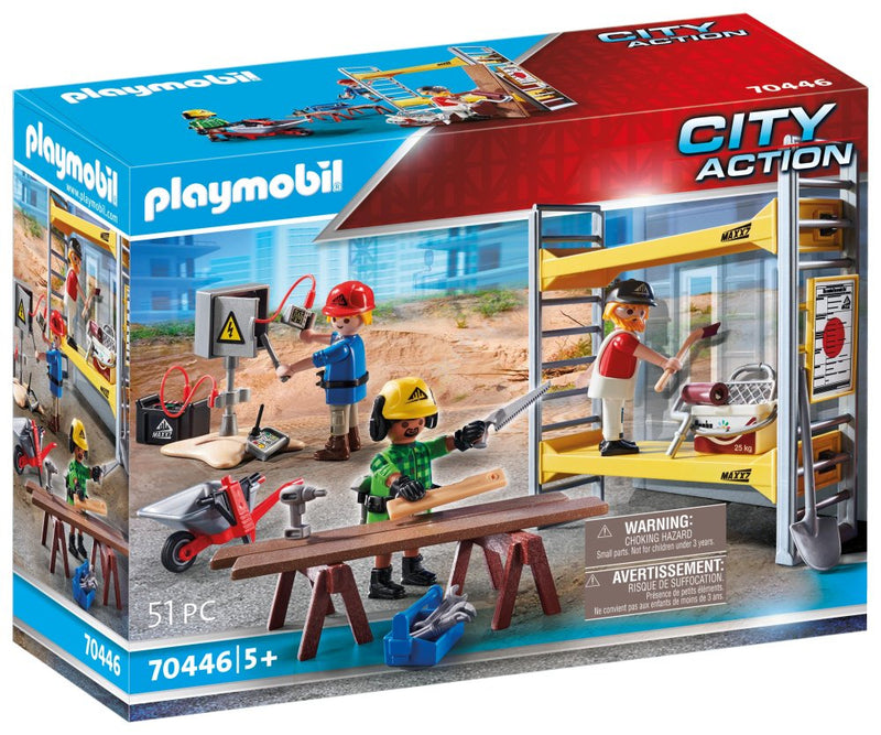 Playmobil City Action - Stillads inkl. 3 håndværkere - Fra 4-10 år. - Billede 1