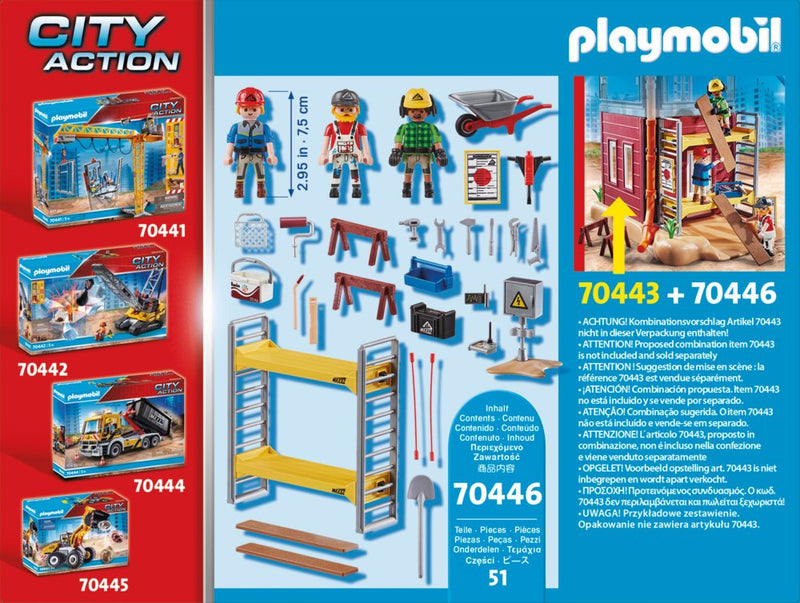 Playmobil City Action - Stillads inkl. 3 håndværkere - Fra 4-10 år. - Billede 1