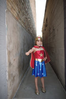Udklædning - Superhero Pige m. pandebånd - Str. 5-6 år. - Billede 1