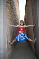 Udklædning - Superhero Pige m. pandebånd - Str. 5-6 år. - Billede 1