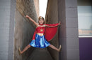 Udklædning - Superhero Pige m. pandebånd - Str. 5-6 år. - Billede 1