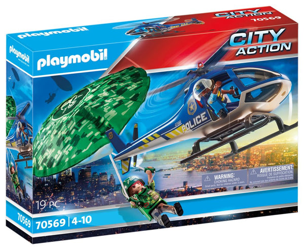 Playmobil City Action - Politihelikopter: Faldskærmsforfølgelse - 70569 - Billede 1