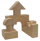 Klodser i Skum fra EduShape - Store - "wood-like" - 32 stk. - Billede 1