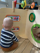 Aktivitetscenter i træ - 120 x 120 x 77 cm - Fra 1 år. - Billede 1