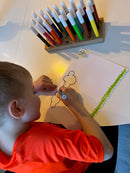 Tuscher 24 stk i pose med træklods