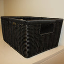 Kurv i Plastflet - Sort - 1 stk - L29,5 x B24,5 x H16 cm. - Billede 1