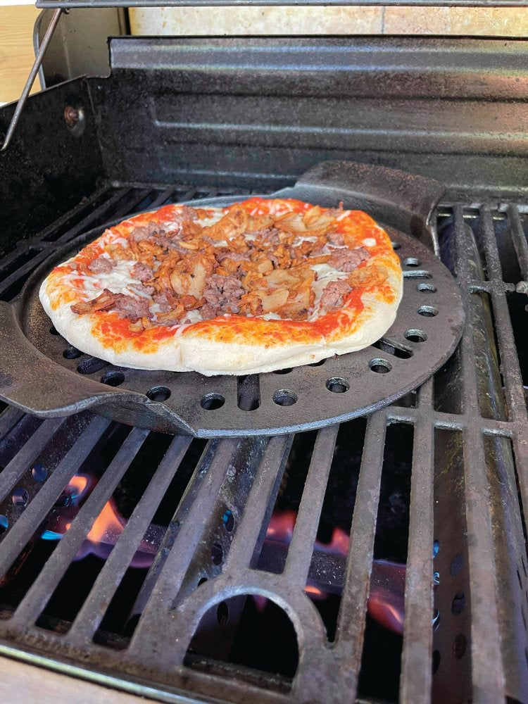 Pizzaplade af støbejern - 1 stk - Ø30 cm - Bon-fire. - Billede 1