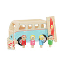 INDIGO JAMM - Retro Autocamper i træ med 5 figurer - fra 1 år. - Billede 1