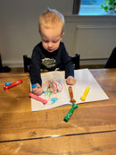 Tuscher m/baby greb - 6 forskellige farver