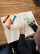 Tuscher m/baby greb - 6 forskellige farver