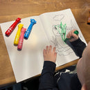 Tuscher m/baby greb - 6 forskellige farver