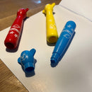 Tuscher m/baby greb - 6 forskellige farver