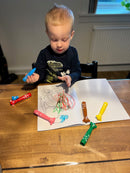 Tuscher m/baby greb - 6 forskellige farver