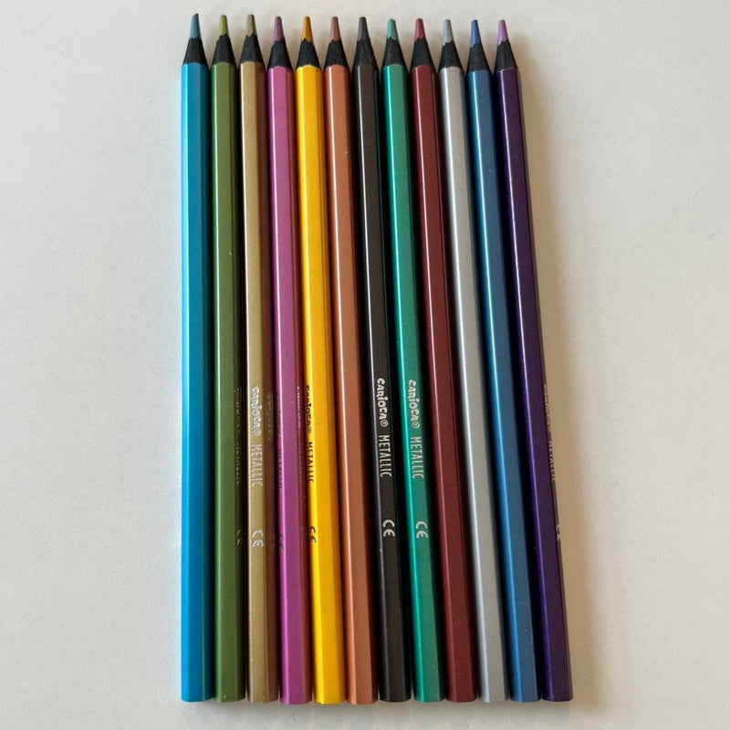 Farveblyanter Metallic - 12 forskellige farver