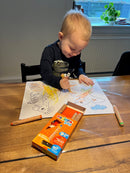3-i-1 farvekridt Baby - 6 stk. forskellige farver