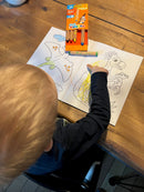 3-i-1 farvekridt Baby - 6 stk. forskellige farver