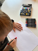 Metallic voks farvestifter - 8 stk. forskellige farver