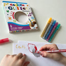 Glitter markers tuscher - 6 stk. forskellige farver