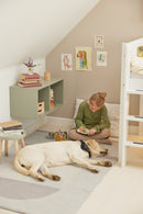 Bogkasse m/2 rum Natural Green - FLEXA