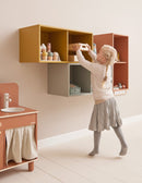 Bogkasse m/2 rum Natural Green - FLEXA