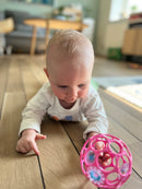 Oball Rattle babylegetøj bold - 1 stk - Ø:9 cm - Fra 0 år.