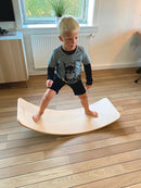 Wobbel XL Sortmalet Vippebræt med Rosarødt Filt - fra 6 år. - Billede 1