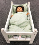 Dukkeseng i træ - hvid. - Billede 1