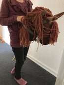 Kæphest af poppeltræ - Brun - L:90 cm - Fra 3 år. - Billede 1