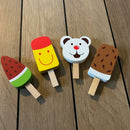 Legemad - Ispinde i træ fra MaMaMeMo - 4 dele.