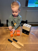 Mamamemo Legekøkken - Knivblok i træ