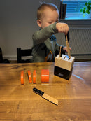 Mamamemo Legekøkken - Knivblok i træ