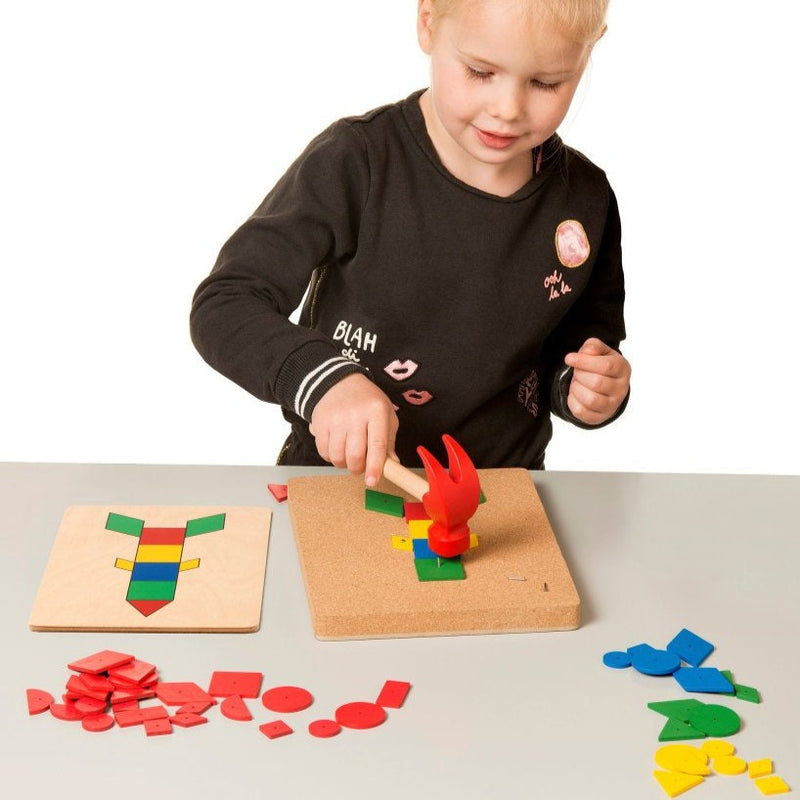 Toys For Life - Hammer Geometri Figurer! læringsspil - fra 4 år. - Billede 1