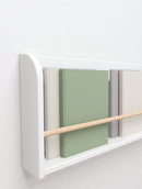 Boghylde m/1 holder Hvid MDF  - Billede 1