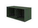 Bogkasse m/2 rum Deepgreen MDF - Billede 1