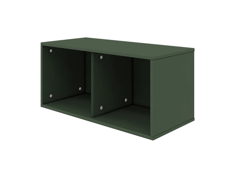 Bogkasse m/2 rum Deepgreen MDF - Billede 1