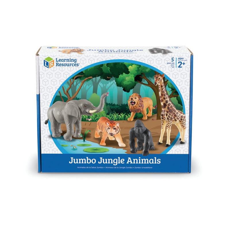 Jumbo Dyresæt: Jungledyr - 5 stk - Learning Resources - Fra 2 år. - Billede 1