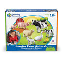 Jumbo Dyresæt: Bondegårdsdyr - Mødre & Unger - 8 stk - Fra 2 år. - Billede 1