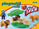 Playmobil 1.2.3 - Løveindhegning til Zoo - Fra 18 mdr. - Billede 1