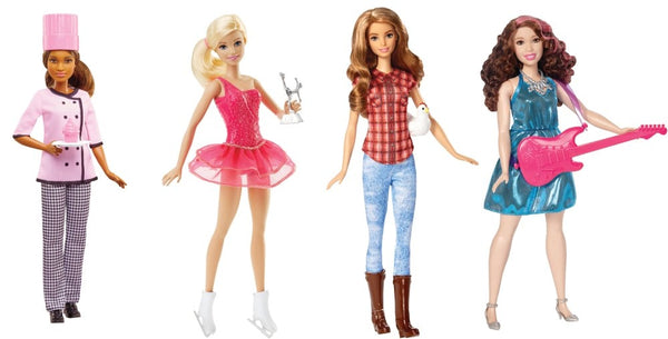 Sampak med 4 Barbiedukker i forskellige erhverv - 4 stk. - Billede 1