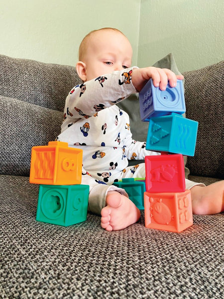 EduShape Byggeklodser med tekstur - Prisvinder - 10 dele - Fra 0 år. - Billede 1