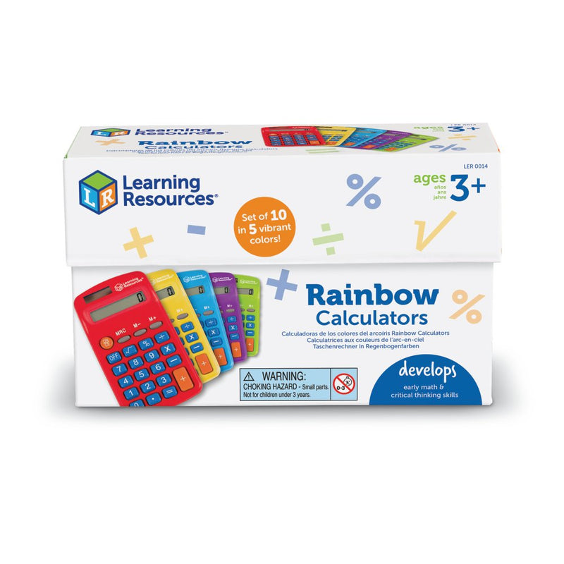 Lommeregnersæt Rainbow - 10 stk - Learning Resources - Fra 3 år. - Billede 1