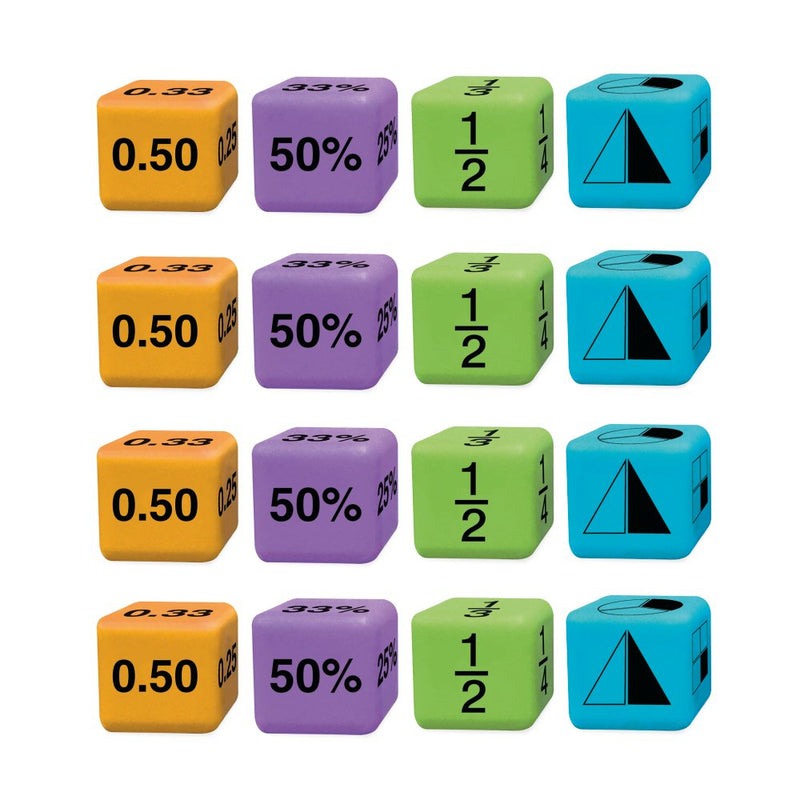 Matematiske Terninger - Procentregning - Dåse med 16 stk - Fra 6 år. - Billede 1