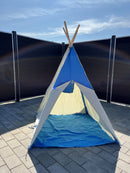 BS Toys Indianer Tipi - Blå/Hvid - Fra 3-5 år.
