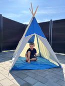 BS Toys Indianer Tipi - Blå/Hvid - Fra 3-5 år.