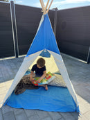 BS Toys Indianer Tipi - Blå/Hvid - Fra 3-5 år.