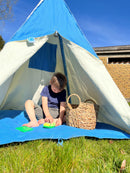 BS Toys Indianer Tipi - Blå/Hvid - Fra 3-5 år.