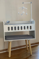 byASTRUP Dukkepuslebord - Hvid/Grå - H:55cm.